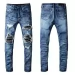 amiri jeans denim dirty indigo patch blue